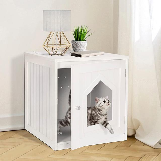 Cat Litter Box Enclosure,Cat Litter Box Furniture Hidden Cat Washroom Indoor Cat Box Cabinet Cat House Side Table,Nightstand