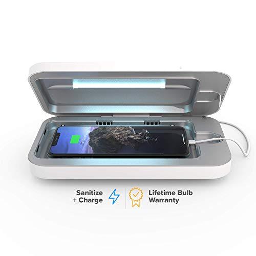 PhoneSoap 3 UV Smartphone Sanitizer & Universal Charger | Patented & Clinically Proven UV Light Disinfector | (White)