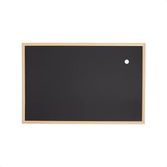 U Brands 23"x35" MDF Slope Frame Magnetic Chalkboard Birch
