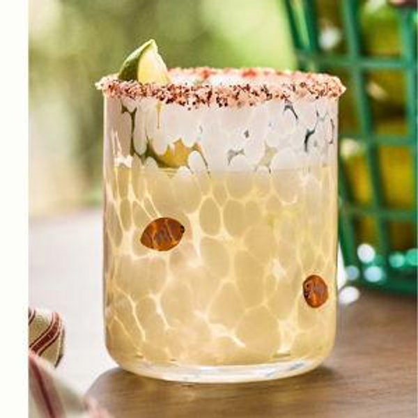 The Confetti Icon Juice Glass - White Football