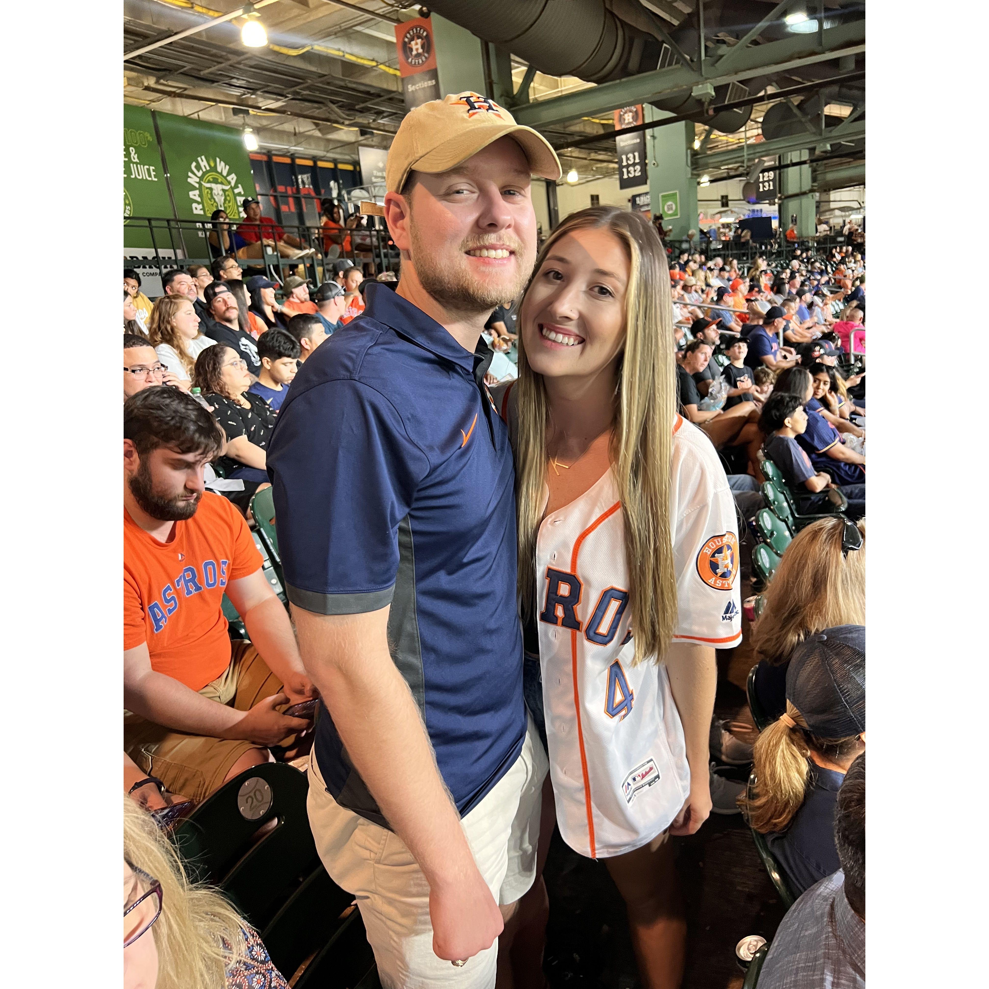 cheering on the Astros