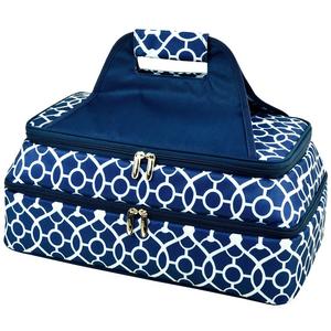 Hot/Cold Thermal Food and Casserole Carrier (Trellis Blue)