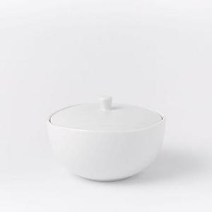 Organic Shaped Sugar Bowl, White