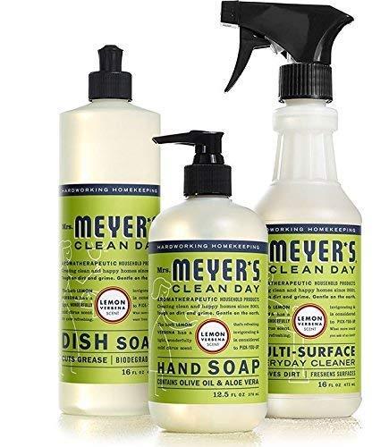 Mrs. Meyers Clean Day Lemon Verbena Kitchen Basics Set (Bundle)