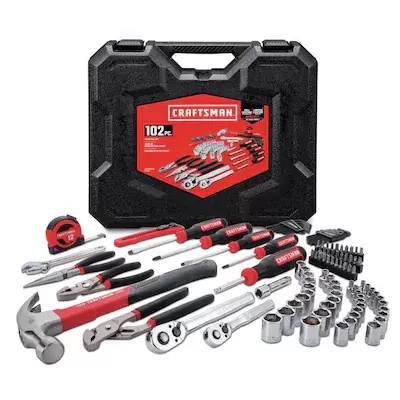 Shop CRAFTSMAN CRAFTSMAN 102-Piece Household Tool Set with Hard Case