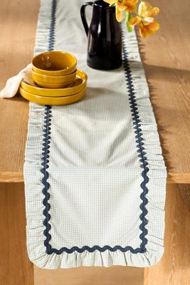 Ruby Ric Rac Pleated Table Runner