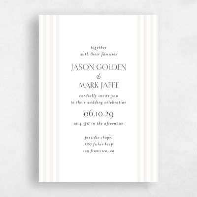 White Wedding Invitation - Reinette Classic