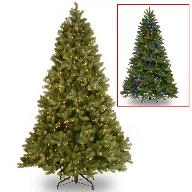 7.5 ft. Downswept Douglas Fir Artificial Christmas Tree with Dual Color LED Lights
