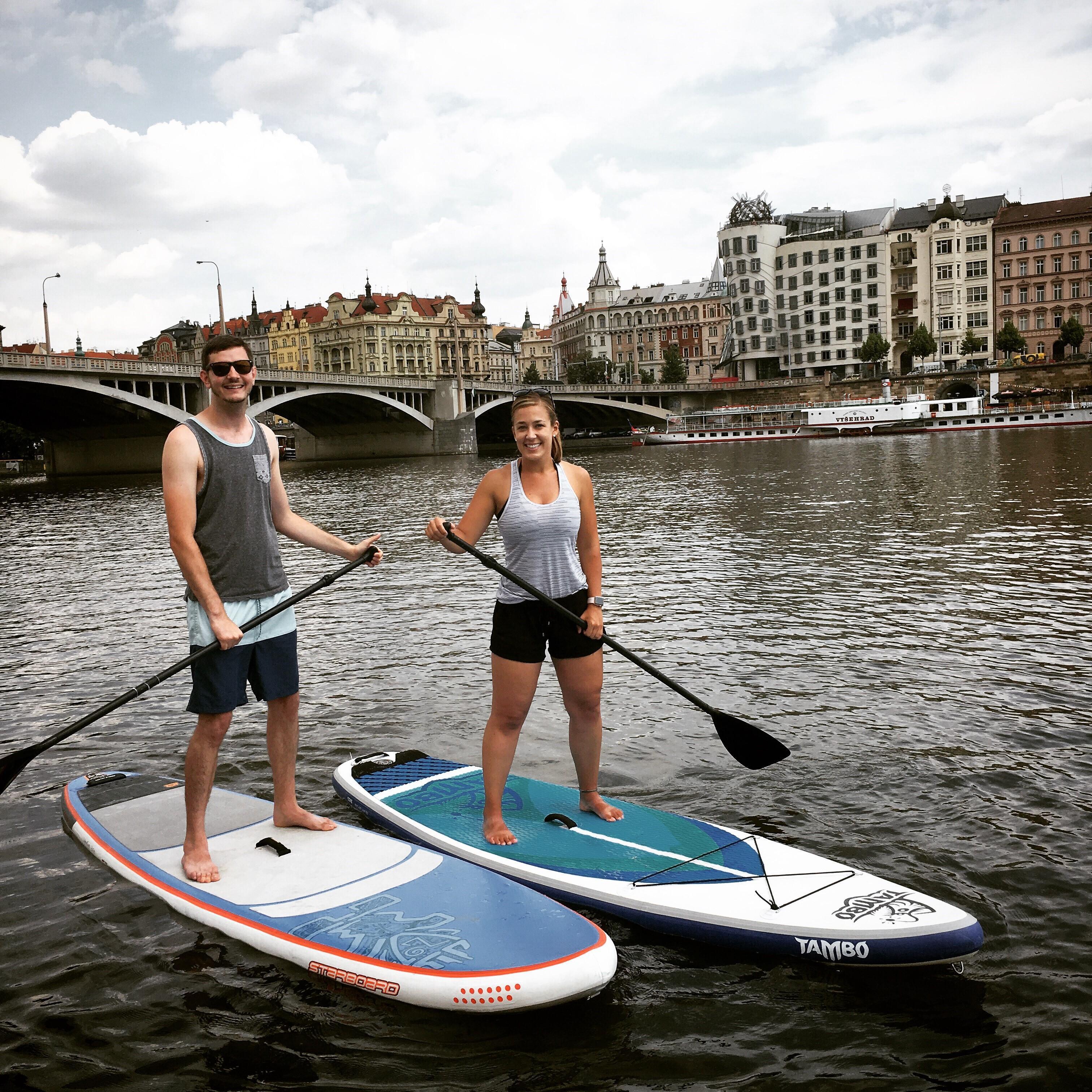 On a whim, we booked a private SUP excursion in Prague with a guy named Simon. Unbeknownst to me, a convo Zach had with Simon sealed the deal for Zach to propose to me!