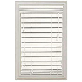 Lumino Faux Wood 2" Cordless Room Darkening Blinds White - 30" W x 60" H (Over 250 Add'l Custom Sizes) - Starting at $14.99