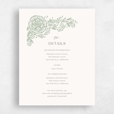 Green Floral Wedding Enclosure - Keita