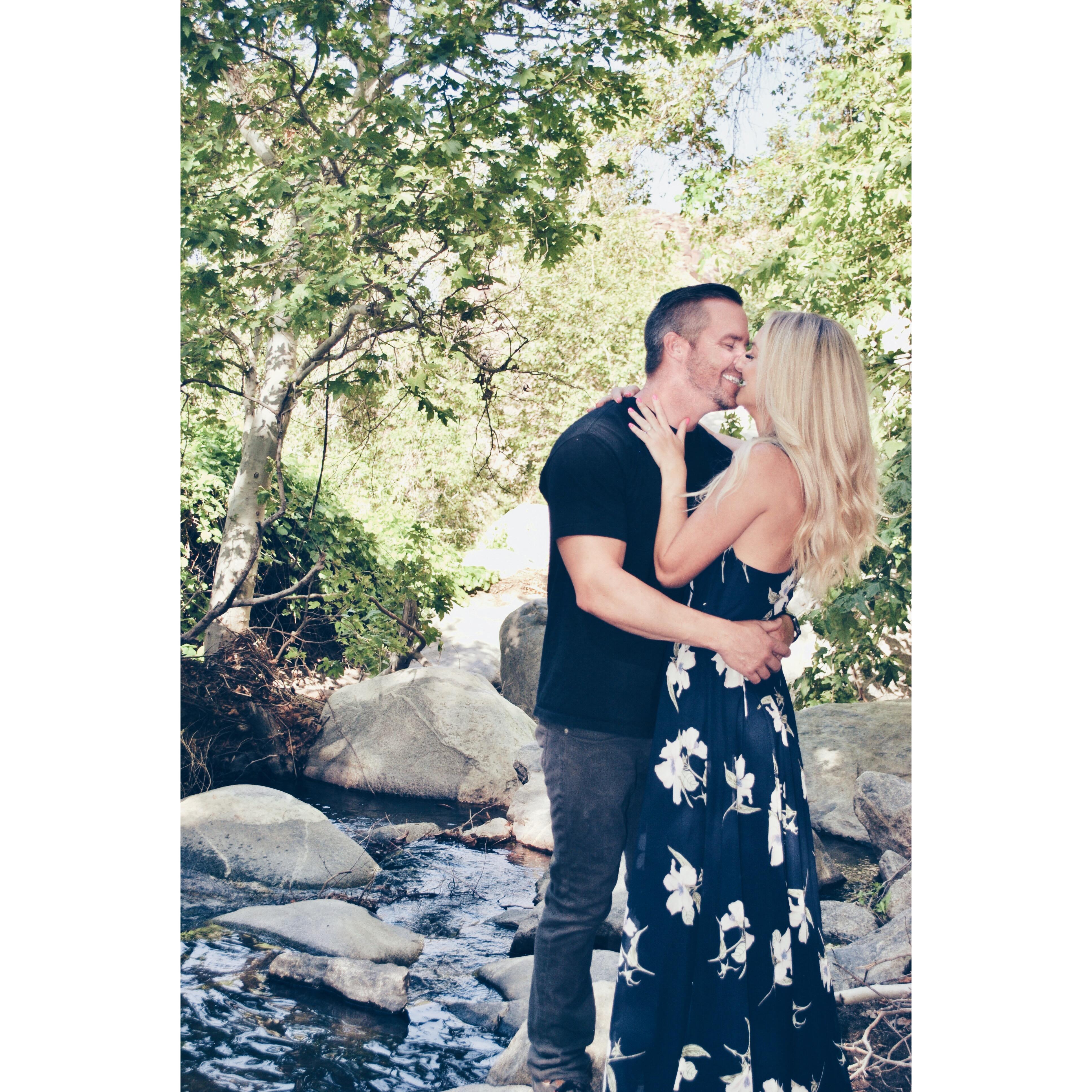 Engagement photos were taken where Dustin proposed at Tahquitz Canyon in Palm Springs!  (pic by: Robert Wheatley)