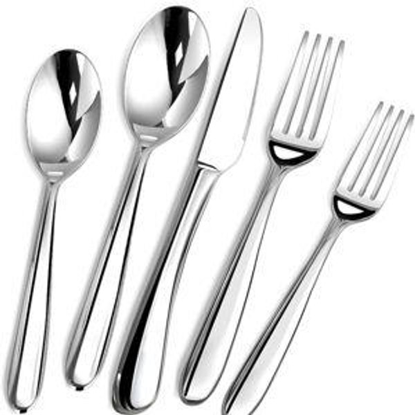 Heavy Duty Silverware Set for 8, 40 Piece Premium Stainless Steel Flatware Utensils Cutlery Set Including Steak Knife Fork and Spoon, Dishwasher Safe, Gift Package for Wedding Housewarming