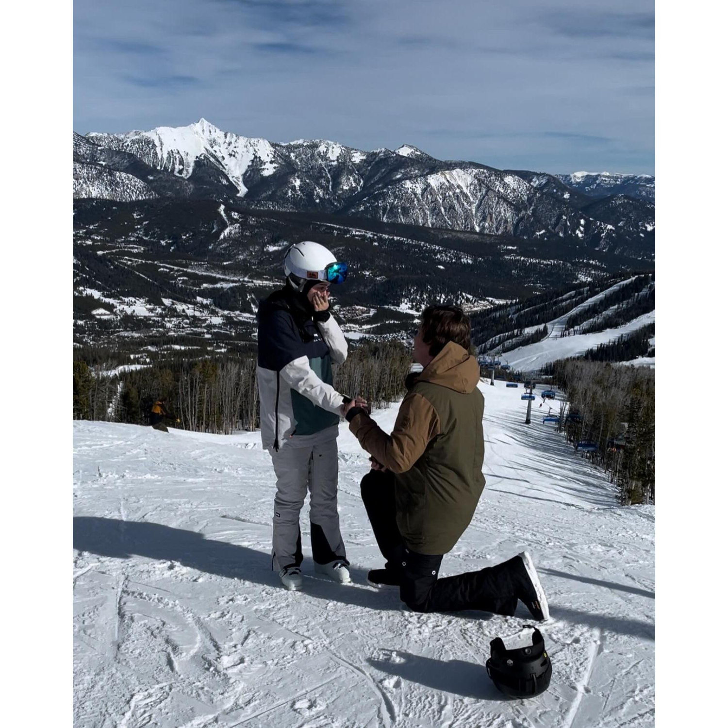 The day Lucas proposed in Big Sky, MT! January 29th, 2024.