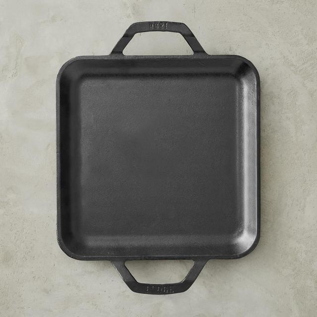 Lodge Cast-Iron Double Handled Square Griddle, 11"