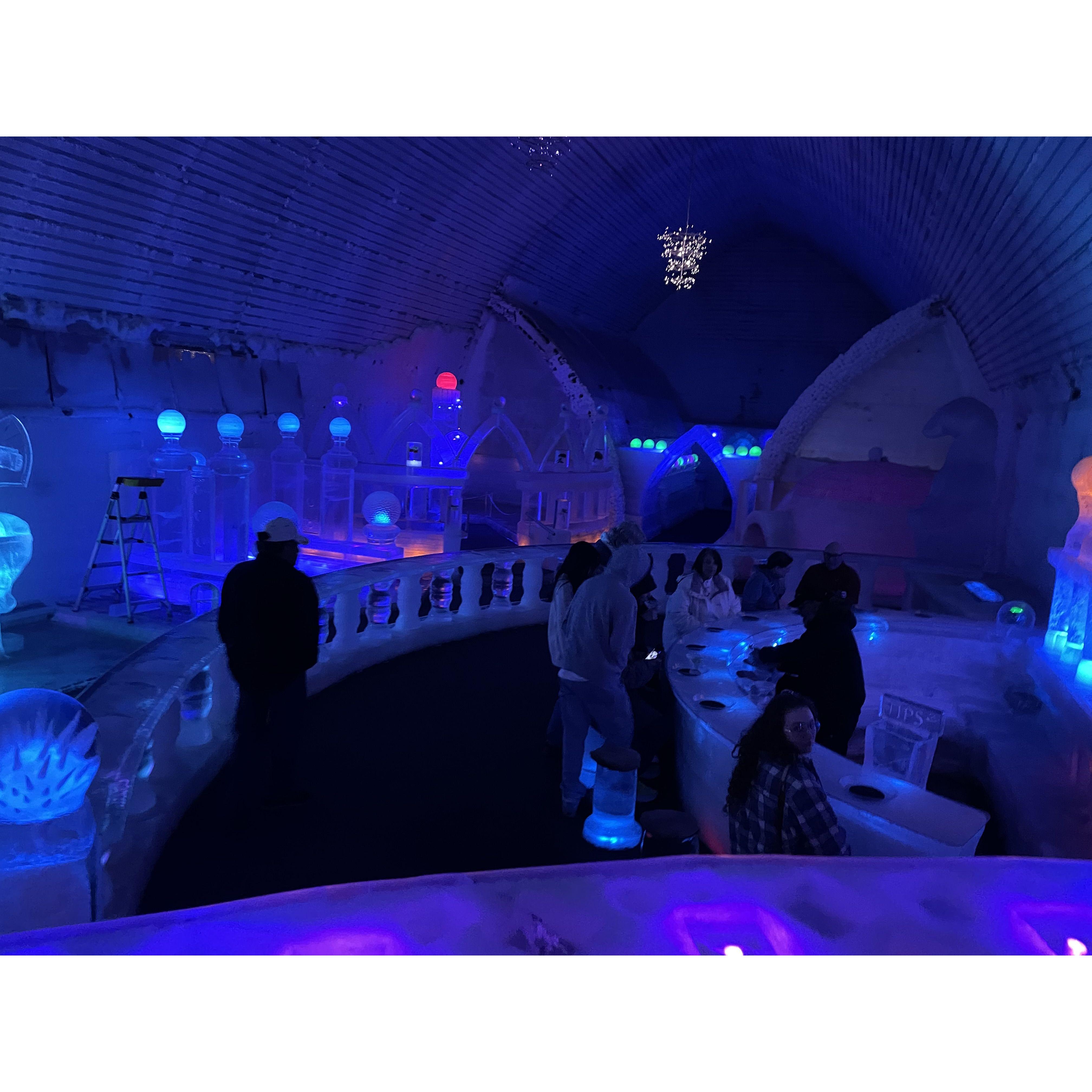 Inside the Aurora Ice Musuem at Chena Hot Springs near Fairbanks