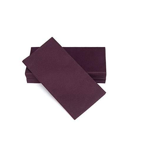 Simulinen Colored Napkins - Decorative Cloth Like & Disposable, Dinner Napkins - Plum - Soft, Absorbent & Durable - 16"x16" - Great for Any Occasion! - Box of 50