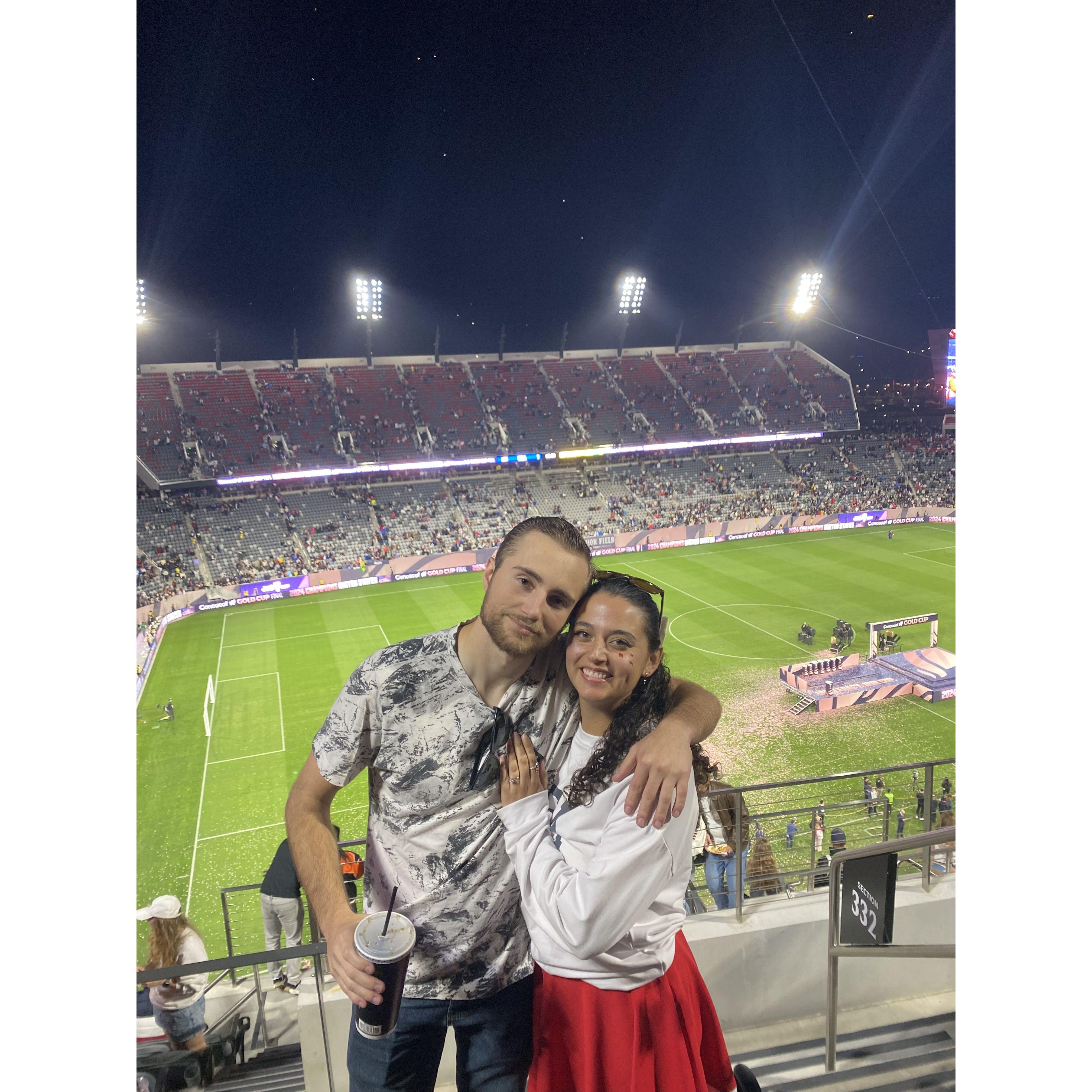 When we saw the USA women's soccer team play!
