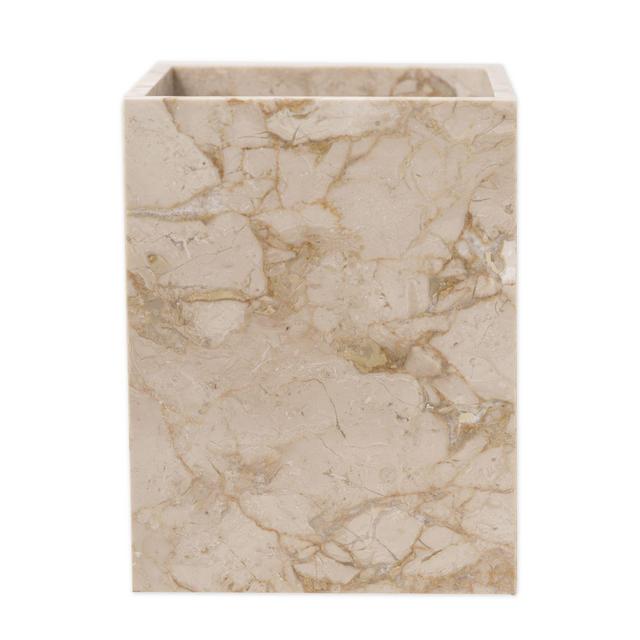 Half Dome Marble Wastebasket in Natural