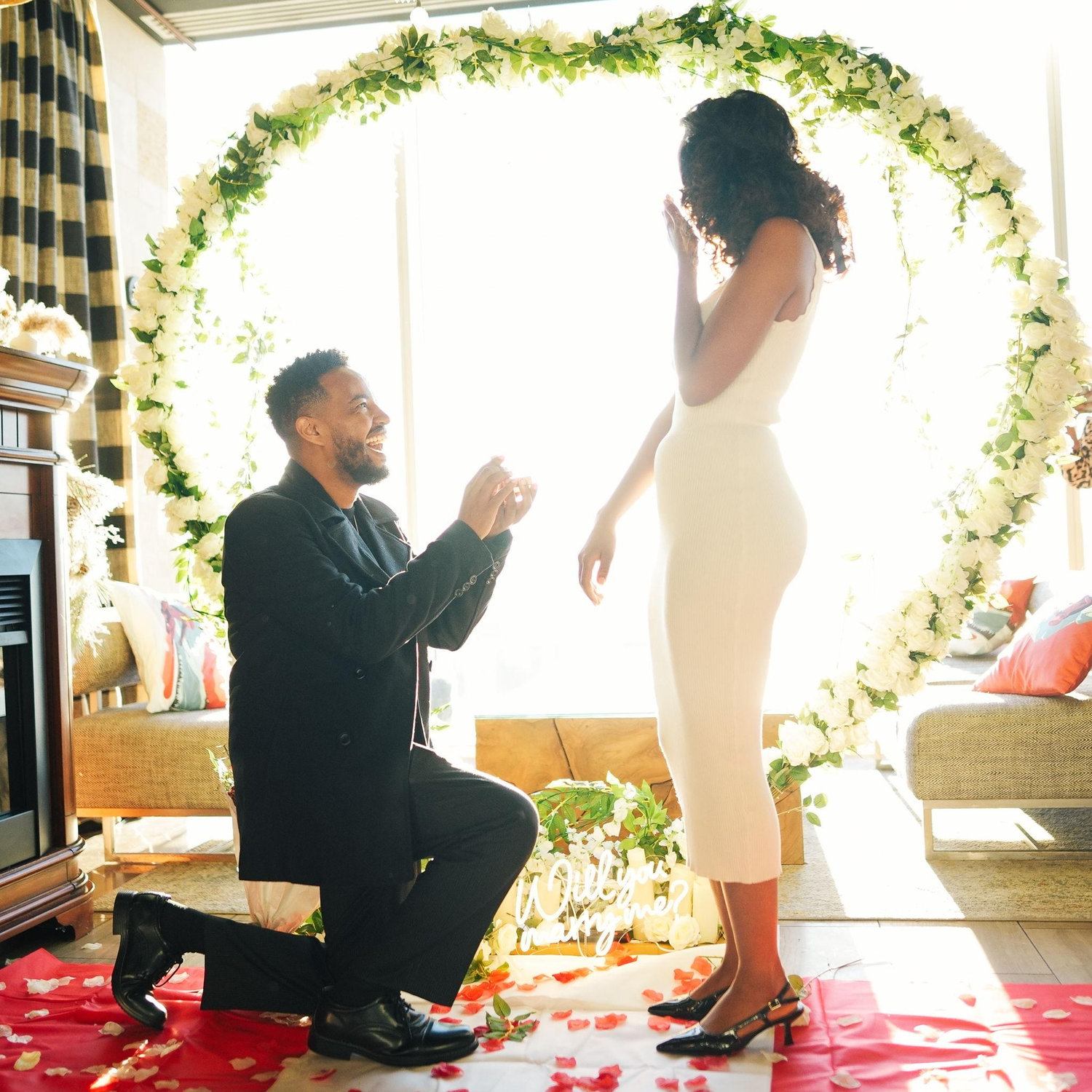 Seconds before she said yes