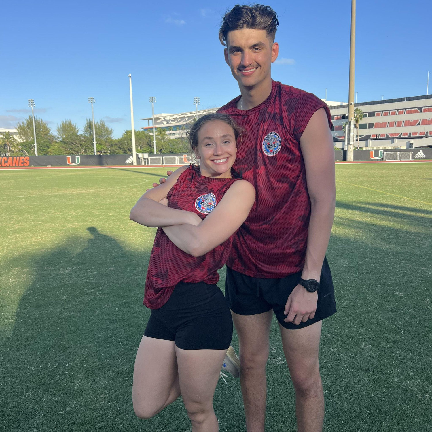 ROTC game day in Miami. Right after the sprint where Jessa handed the Baton off to Nick