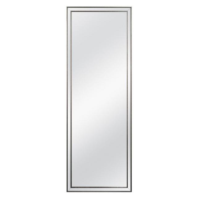 Beaded 56.25-Inch x 19.75-Inch Over the Door Mirror in Antique Pewter