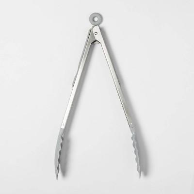 13.78" Stainless Steel Kitchen Tongs - Room Essentials™