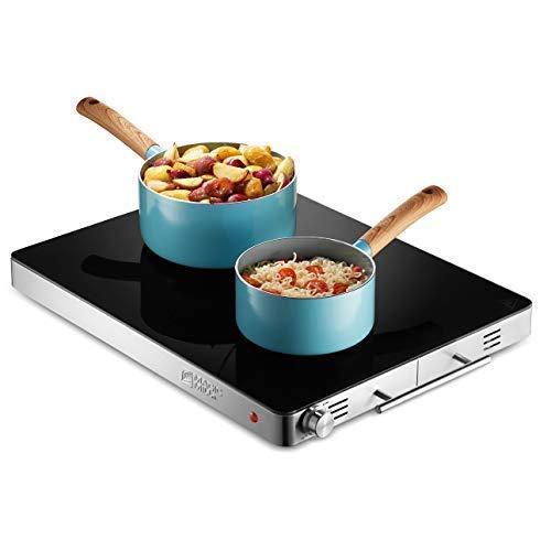 Magic Mill Electric Warming Tray with Adjustable Temperature Control, Perfect for Buffets, Restaurants,House Parties, Events, and, Glass Top Large 21" x 16" Surface