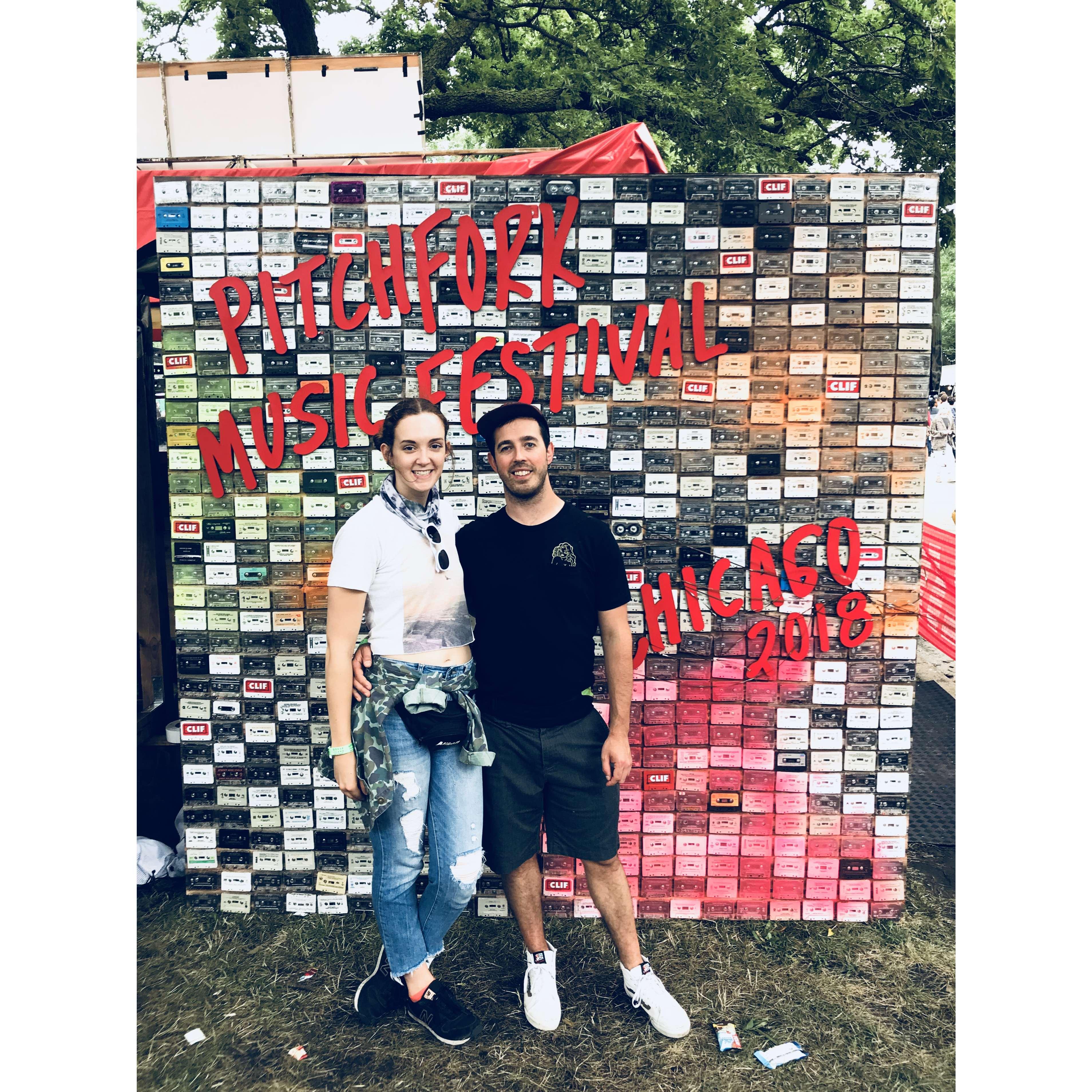 One of our first photos together! Pitchfork Music Festival 2018!