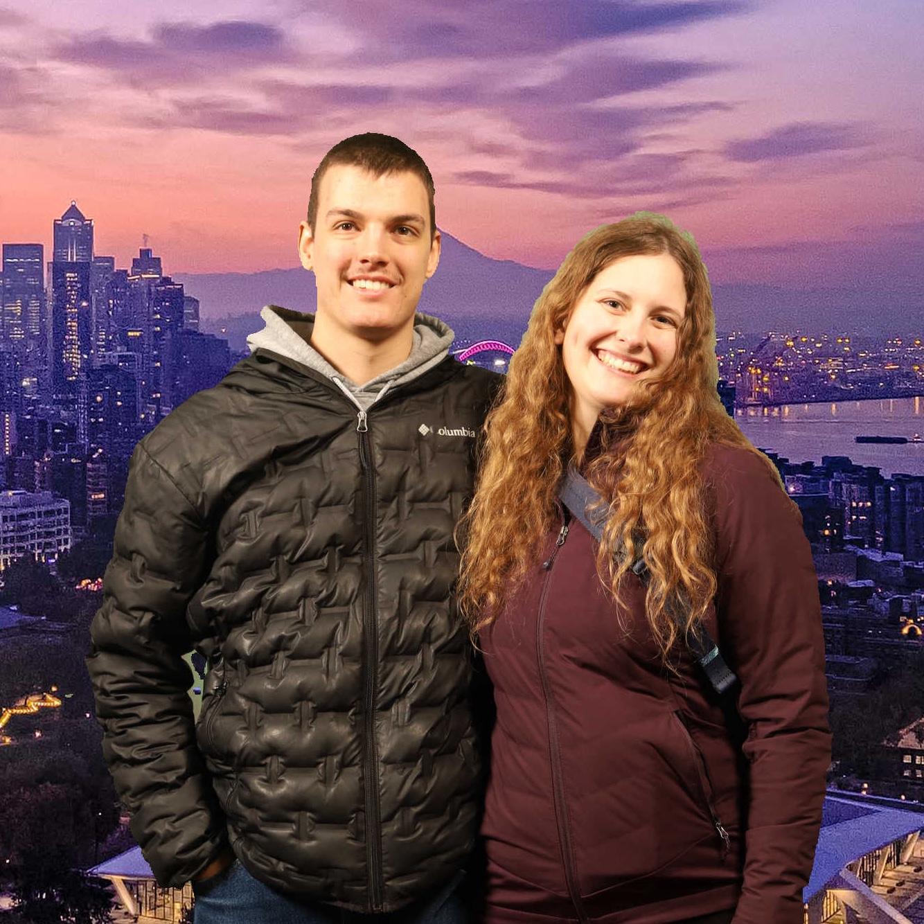 A photo we took on the Space Needle during our Seattle trip.
