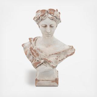 Neutral Greek Lady Bust Sculpture