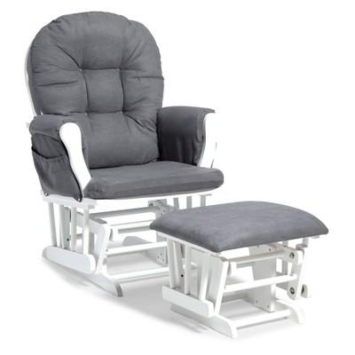 Storkcraft Hoop White Glider and Ottoman