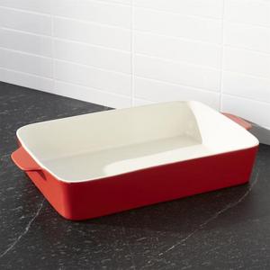 Potluck Lasagna Red Baking Dish