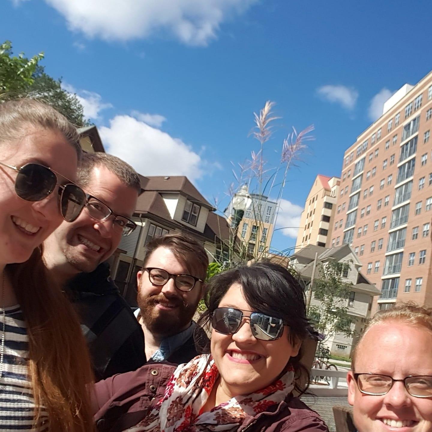A sunny brunch date with our lovely friends, Danielle, John, and Aaron, shortly after Jess moved to Madison in 2018.