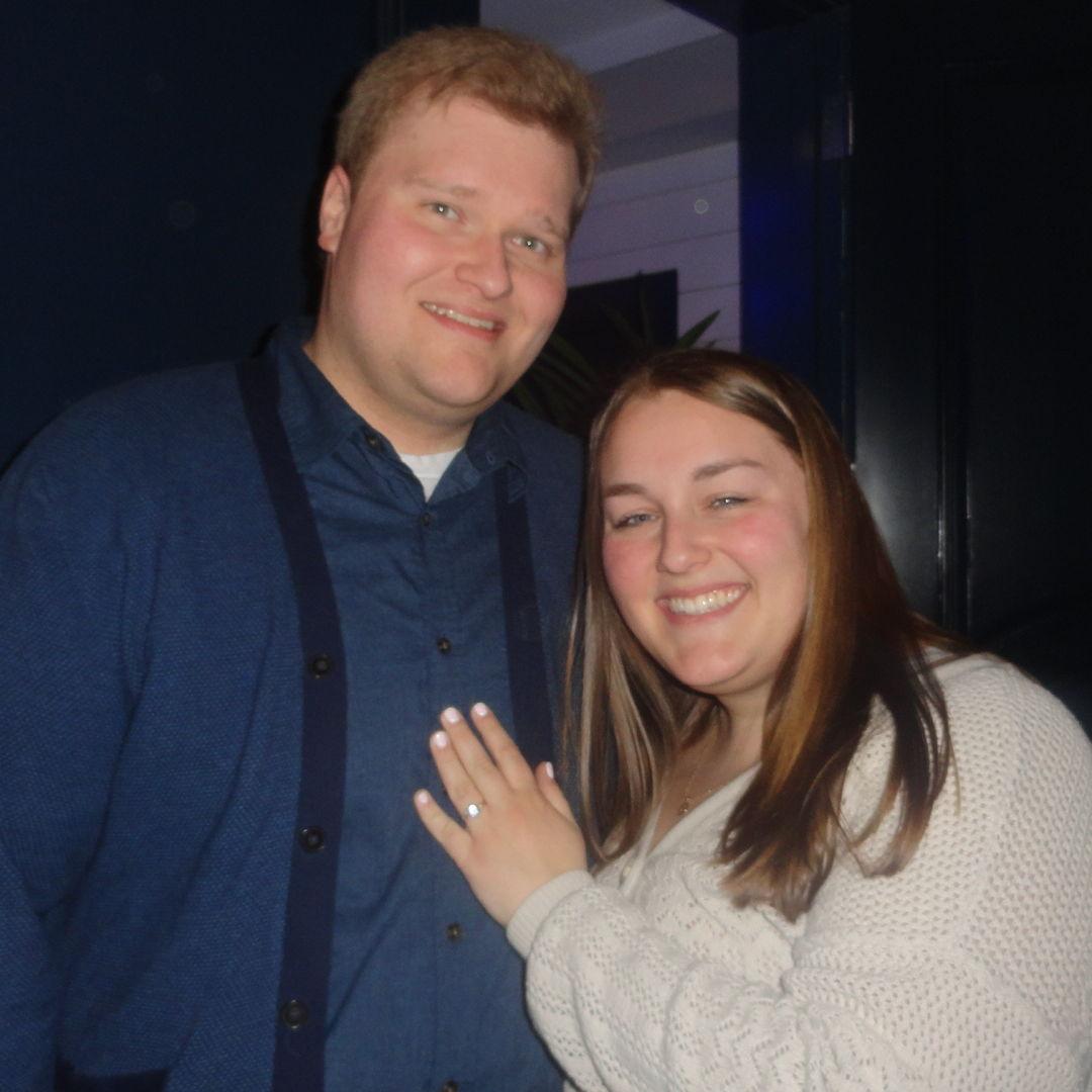 Celebrating our engagement at the Chesapeake Inn!