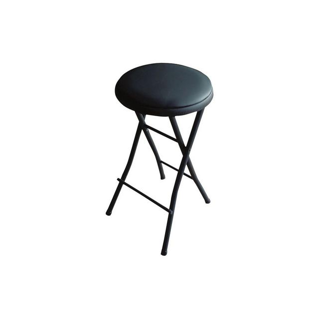 Folding Vinyl Counter Stool Black - Plastic Dev Group