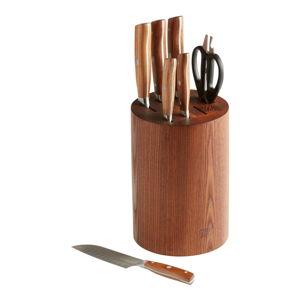 Chopwell Carbon Steel and Ash Wood 8 Piece Knife Block Set - World Market