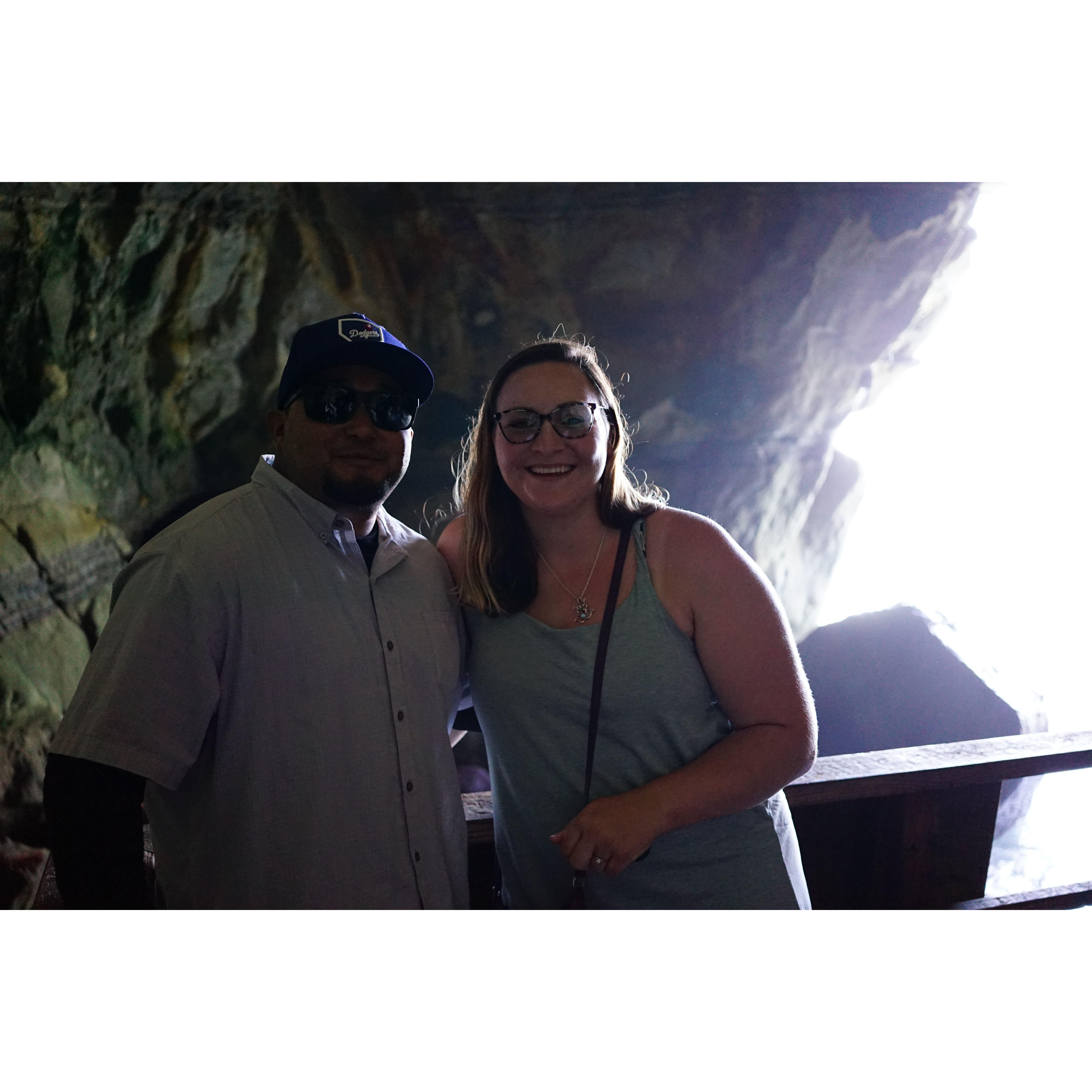In La Jolla Caves, constantly adventuring. 