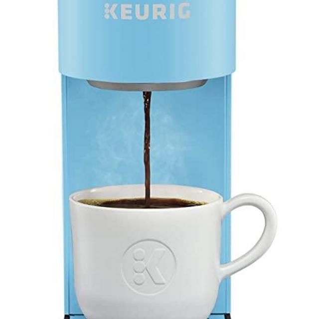 Keurig K-Mini Plus Coffee Maker, Single Serve K-Cup Pod Coffee Brewer, Comes With 6 to 12 Oz. Brew Size, K-Cup Pod Storage, and Travel Mug Friendly, Cool Aqua
