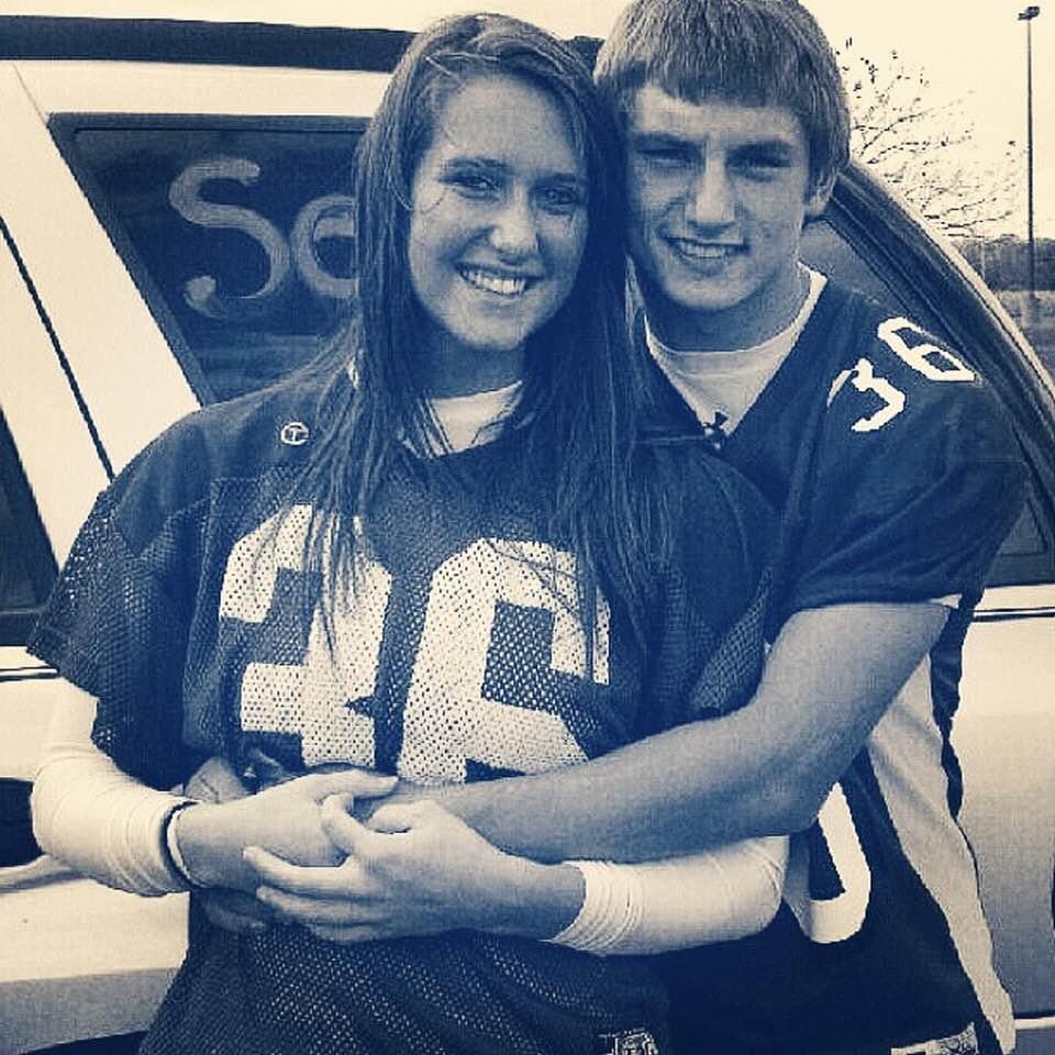 Our very first picture together back when Tyler was a sophomore and I was a senior in high school! Glory football days.