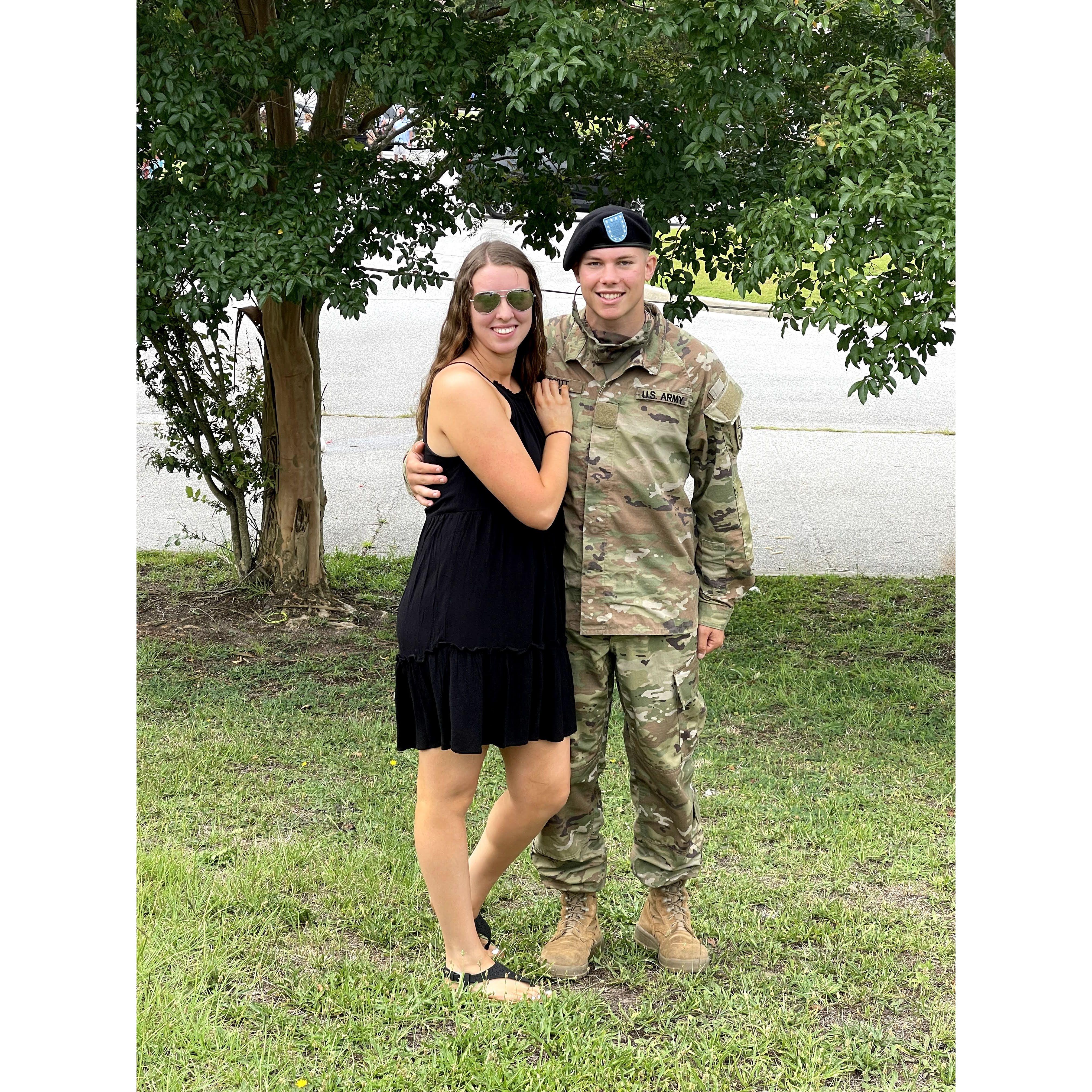 Autumn flew to South Carolina to watch Joel graduate from basic training