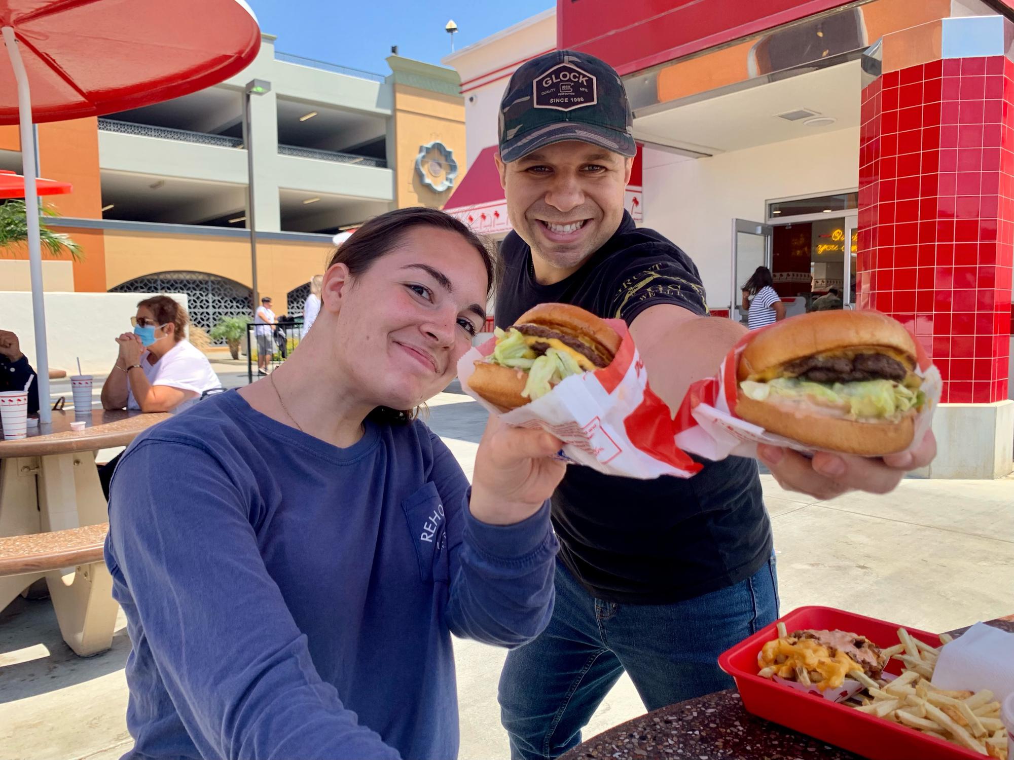 First things first when we stepped off the plane, In & Out!