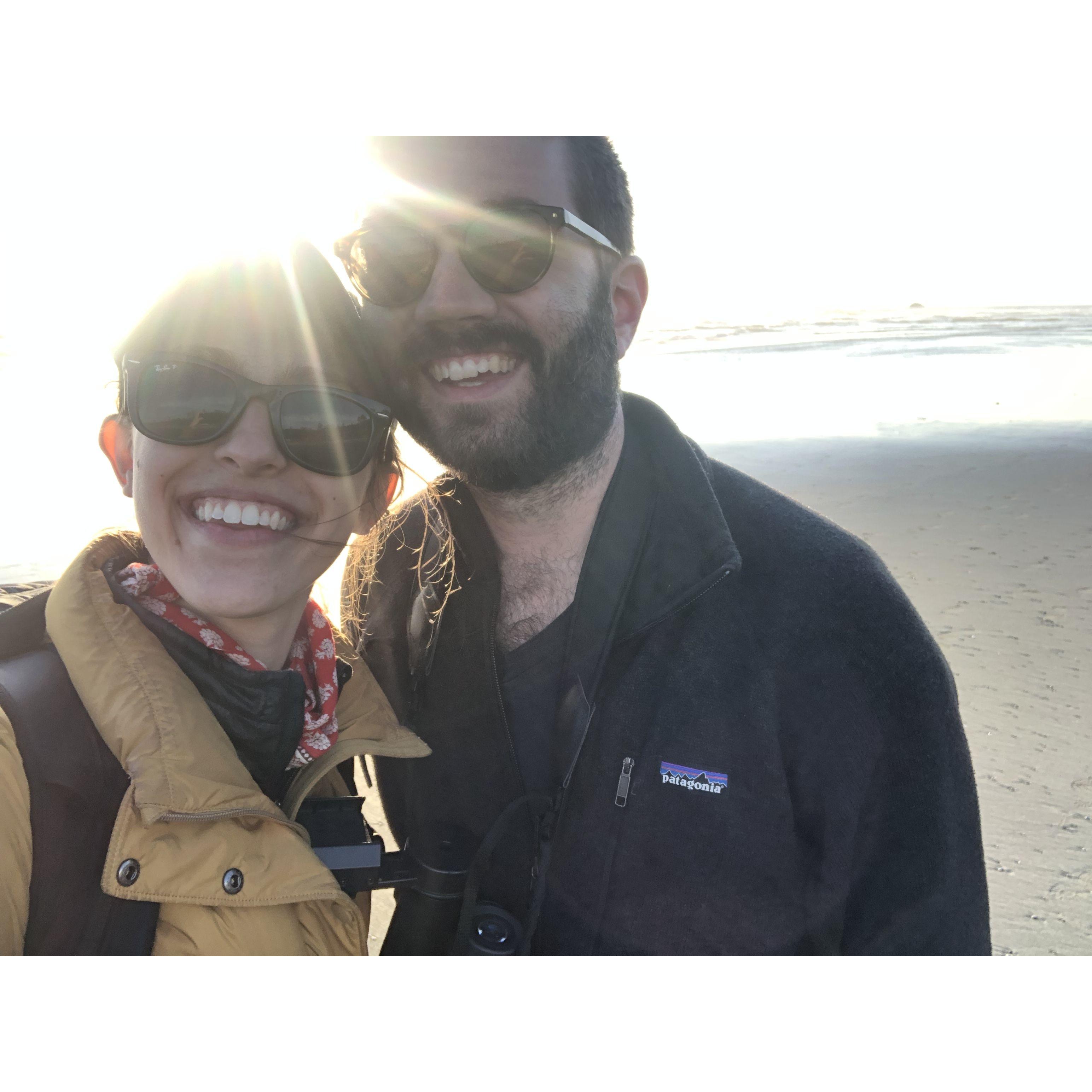 Sunset on the beach in Olympic National Park