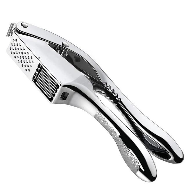 Garlic press 2 in 1 Garlic Press Stainless Steel,Effortlessly Crush, Slice, and Mince Garlic,with this Versatile Kitchen Tool - Perfect for Home Cooks and Professional Chefs Alike.
