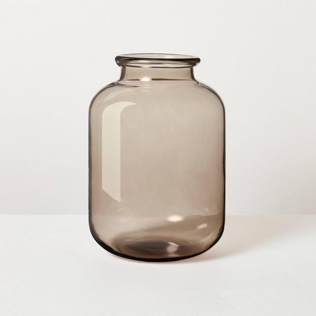 9.5" Glass Vase Tan - Hearth & Hand™ with Magnolia