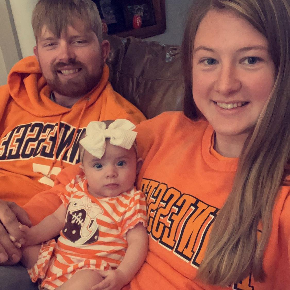 Cheering on the Vols with our niece, Blakely