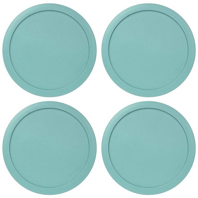 Replacement Lid for Pyrex 5" Storage Plastic Cover 2 Cup Bowl 7200-PC Turqoise (4-Pack)