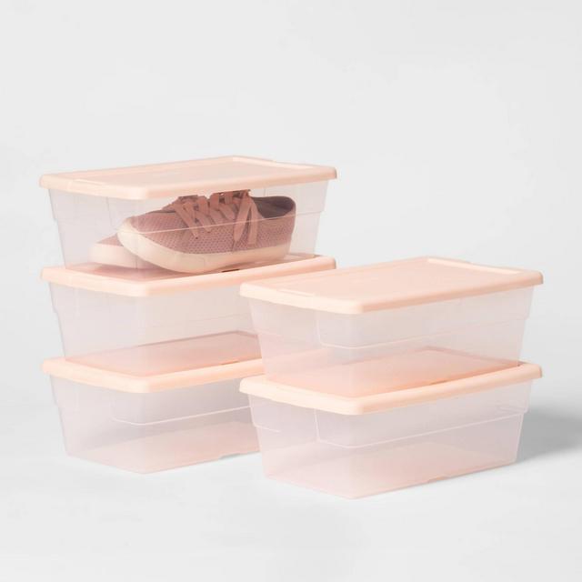 6qt Set of 5 Shoe Box Peach - Room Essentials™