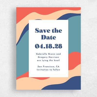 Dusty Cobalt, Blue Wedding Save the Date - Laula Portrait