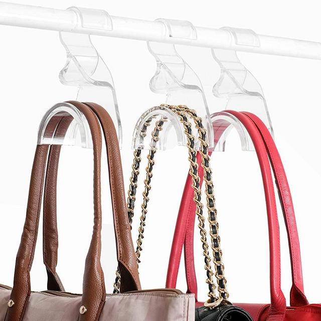Wiosi Handbag Hanger 3 Pack - Durable Acrylic Organizers and Storage for Home, Stores – Bag Organizer Holds Up to 66Lbs – Easy to Clean, No Tools Required